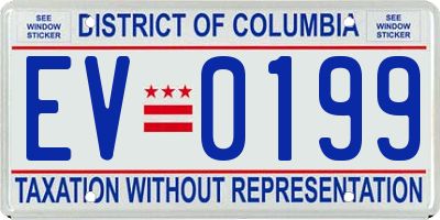 DC license plate EV0199