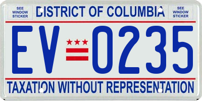 DC license plate EV0235