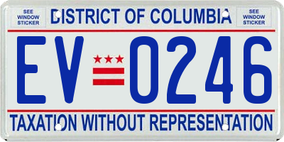 DC license plate EV0246
