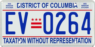 DC license plate EV0264