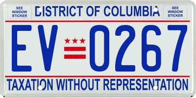 DC license plate EV0267