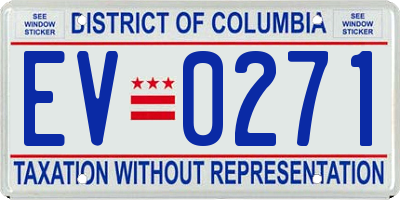 DC license plate EV0271