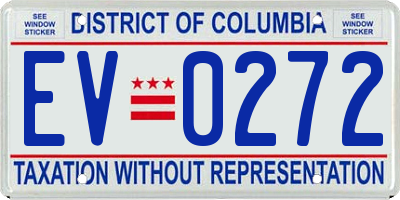 DC license plate EV0272