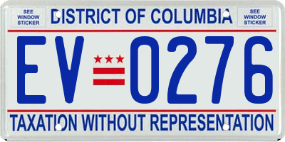 DC license plate EV0276