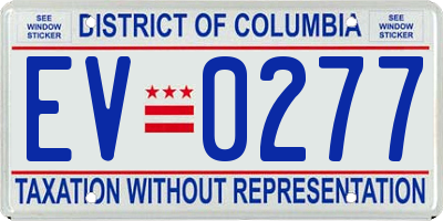 DC license plate EV0277