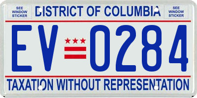 DC license plate EV0284