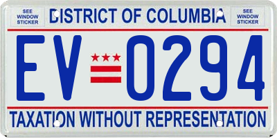 DC license plate EV0294