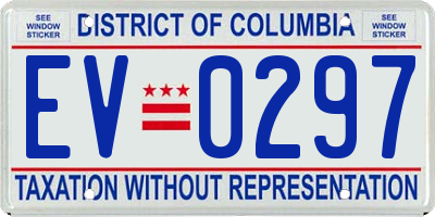 DC license plate EV0297