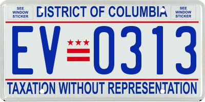 DC license plate EV0313