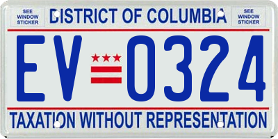 DC license plate EV0324