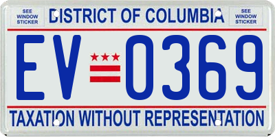 DC license plate EV0369
