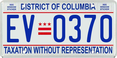 DC license plate EV0370