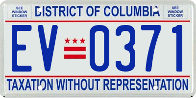 DC license plate EV0371