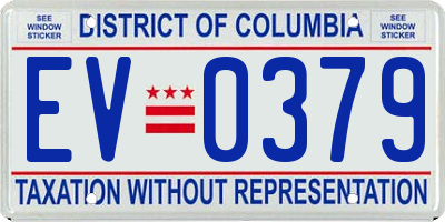 DC license plate EV0379