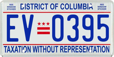 DC license plate EV0395