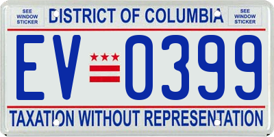 DC license plate EV0399