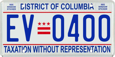 DC license plate EV0400