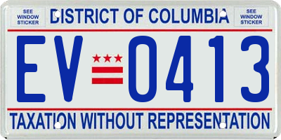 DC license plate EV0413