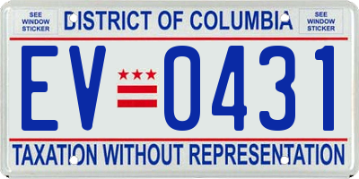 DC license plate EV0431