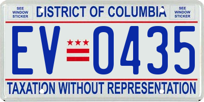 DC license plate EV0435