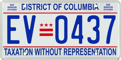 DC license plate EV0437