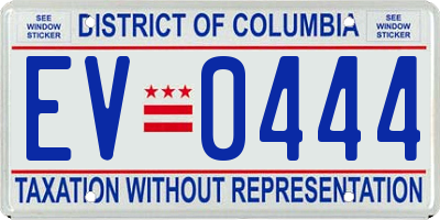 DC license plate EV0444