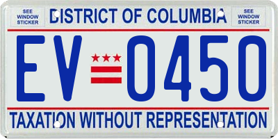 DC license plate EV0450