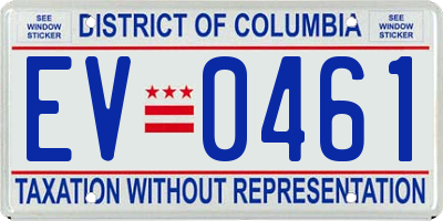 DC license plate EV0461