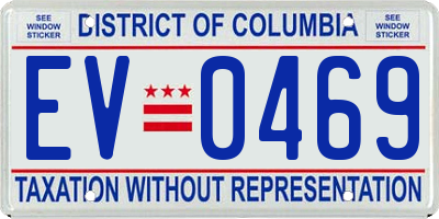 DC license plate EV0469