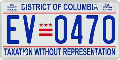 DC license plate EV0470