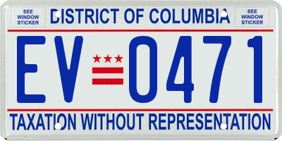 DC license plate EV0471