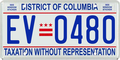 DC license plate EV0480