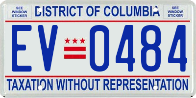 DC license plate EV0484
