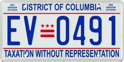 DC license plate EV0491