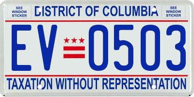 DC license plate EV0503