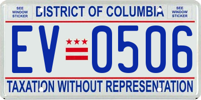 DC license plate EV0506