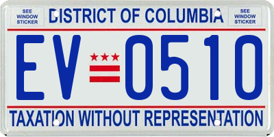 DC license plate EV0510