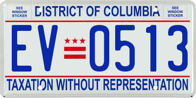 DC license plate EV0513