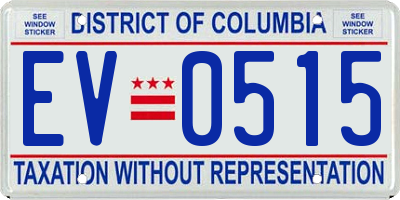 DC license plate EV0515