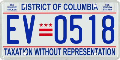 DC license plate EV0518