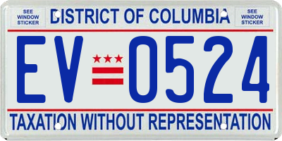 DC license plate EV0524