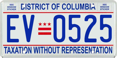 DC license plate EV0525