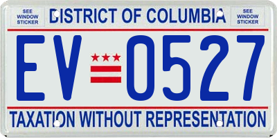 DC license plate EV0527