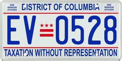 DC license plate EV0528