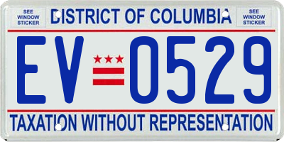 DC license plate EV0529