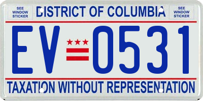 DC license plate EV0531