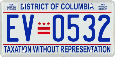 DC license plate EV0532