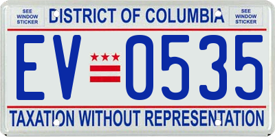 DC license plate EV0535