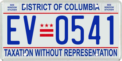 DC license plate EV0541