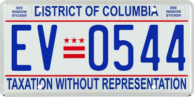 DC license plate EV0544